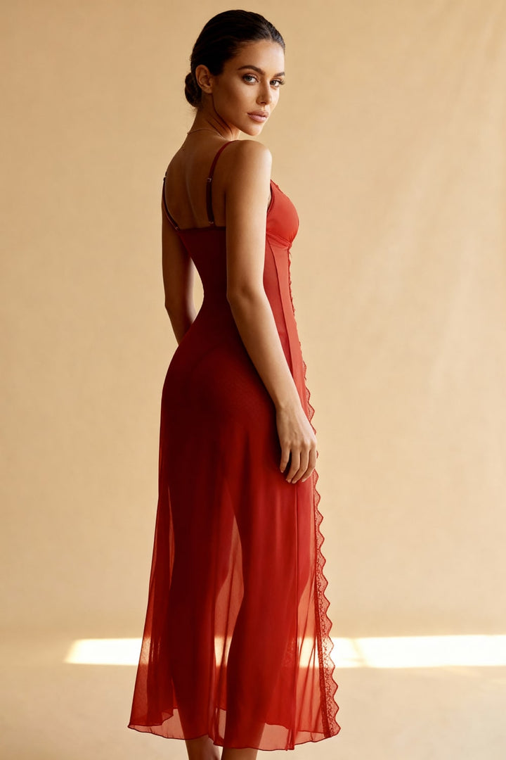 Nuisette longue Abby Rouge