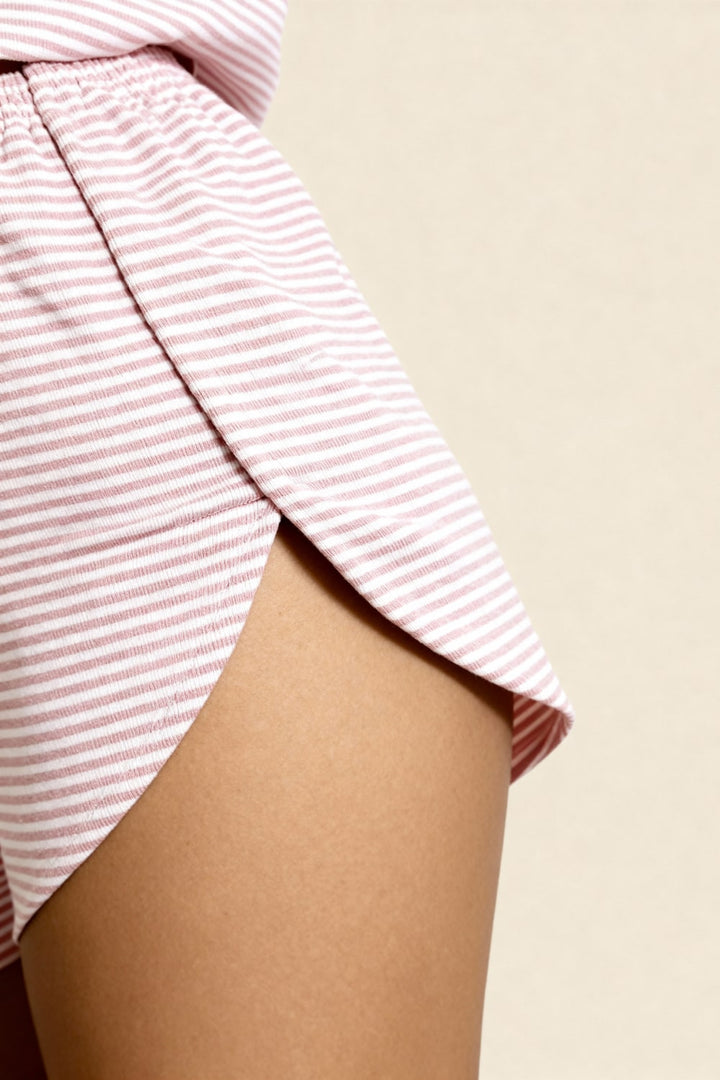 Ensemble short à fentes et crop top Carmen Rose